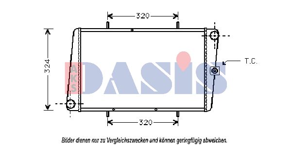 AKS DASIS Радиатор, охлаждение двигателя 020210N